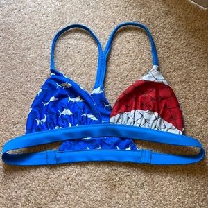 Pelagic patriotic bikini top